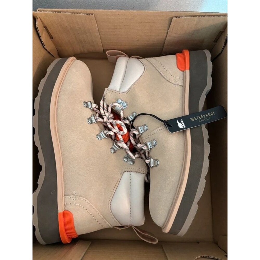 Sorel Hi-Line Hiker Waterproof Hiking Boots Tan Size 8
